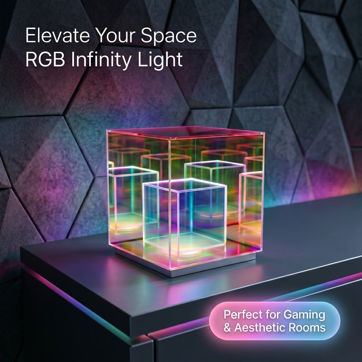 Infinity Mirror Cube Lamp