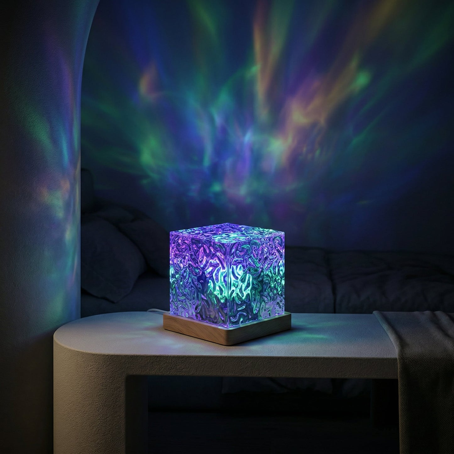 Ripple Glow Cube Lamp