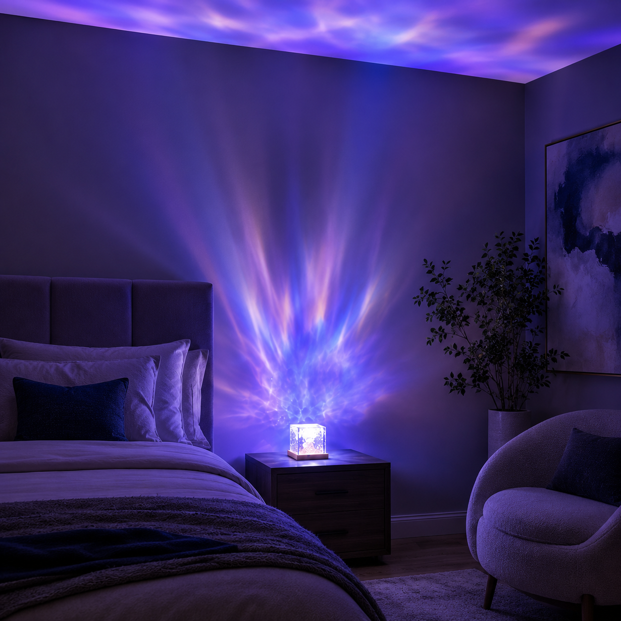 Ripple Glow Cube Lamp
