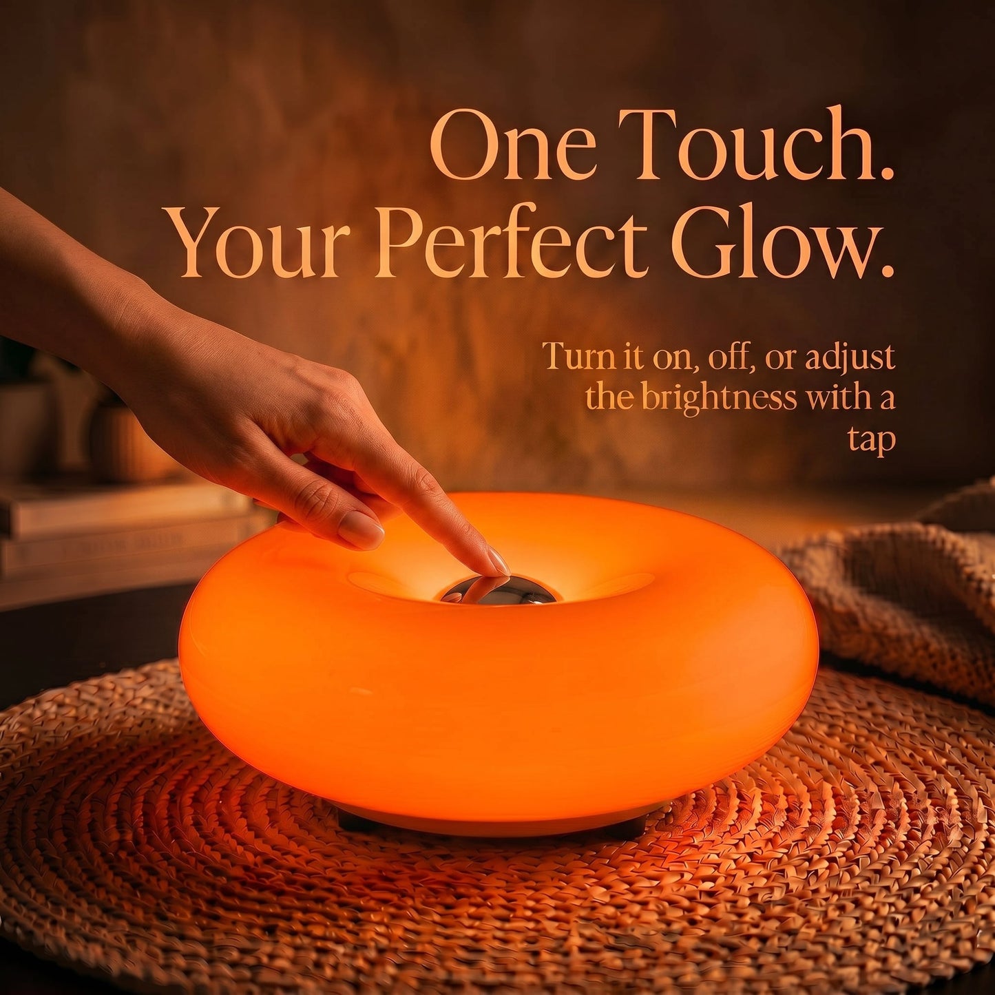 Orange Glow Donut Lamp