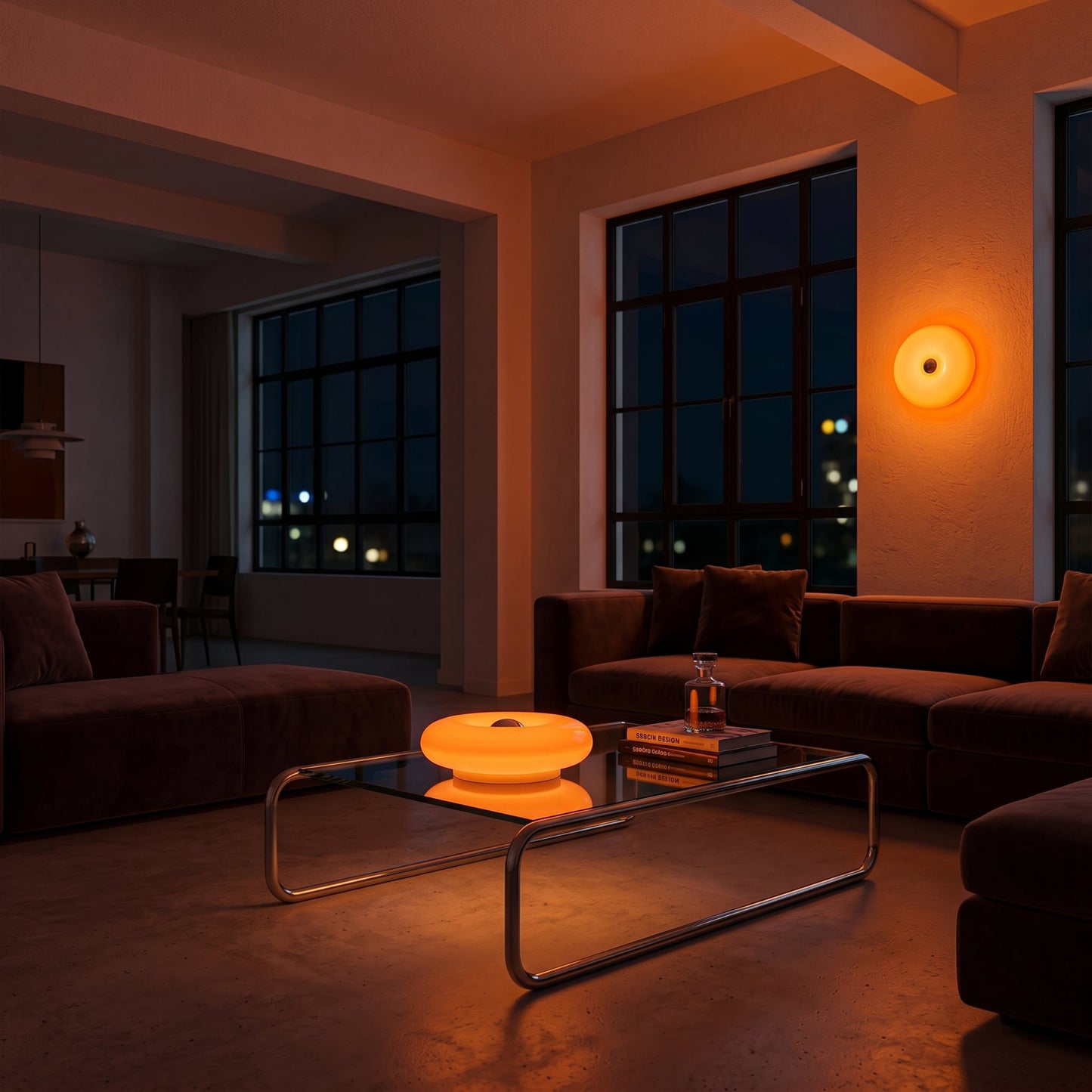 Orange Glow Donut Lamp