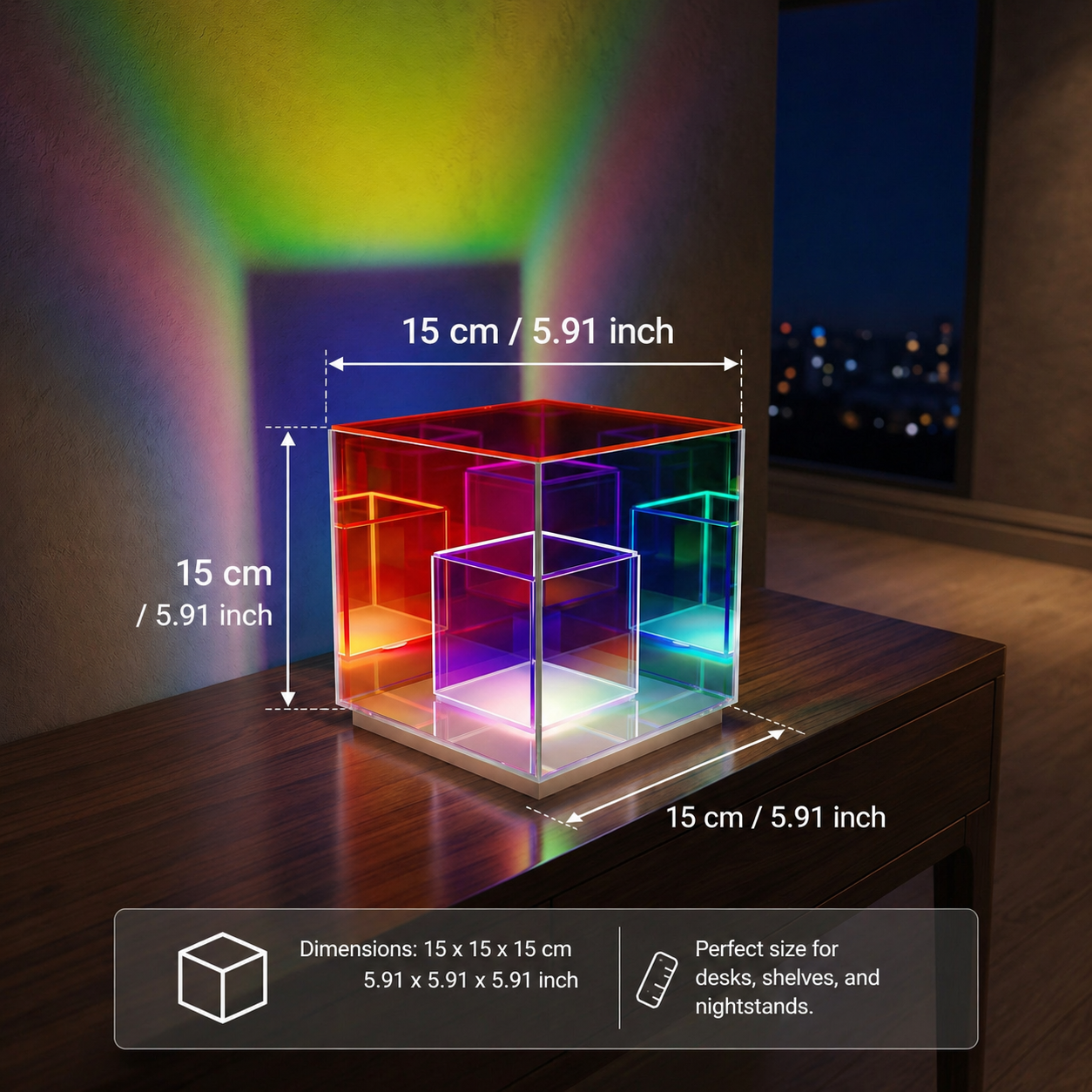 Infinity Mirror Cube Lamp