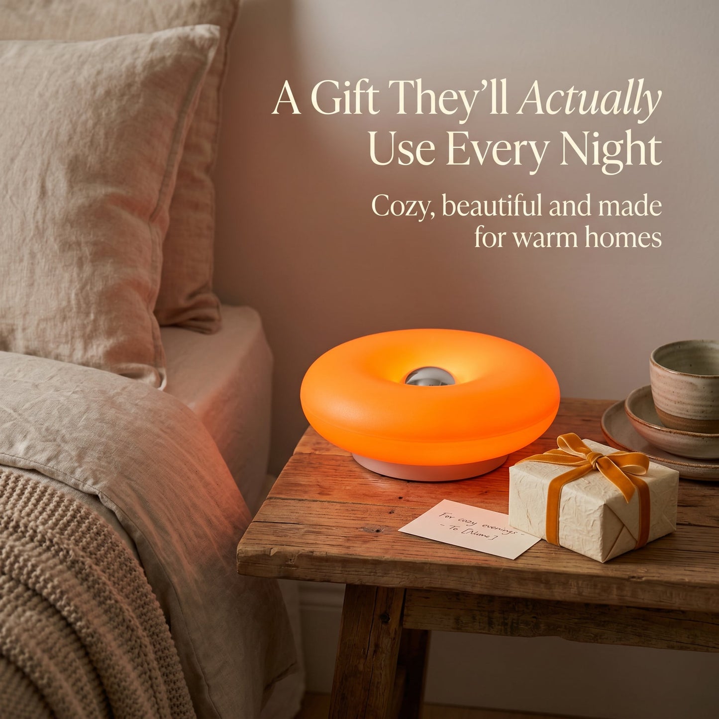 Orange Glow Donut Lamp
