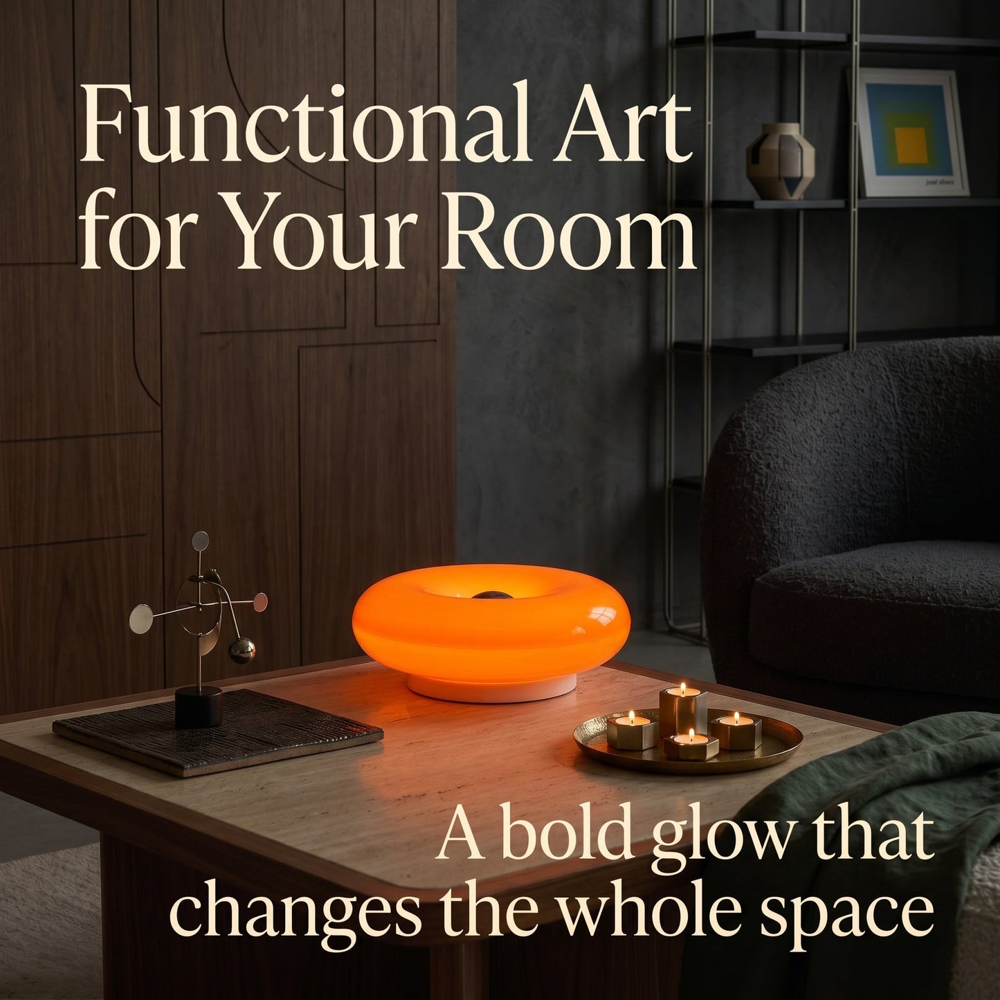 Orange Glow Donut Lamp