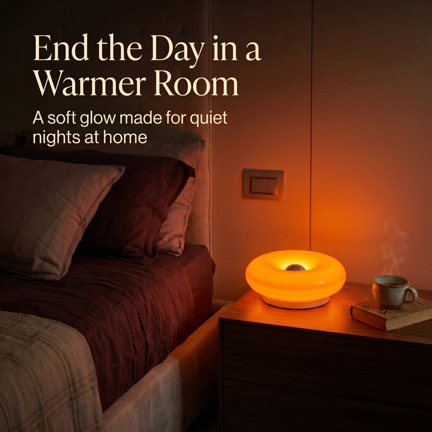Orange Glow Donut Lamp