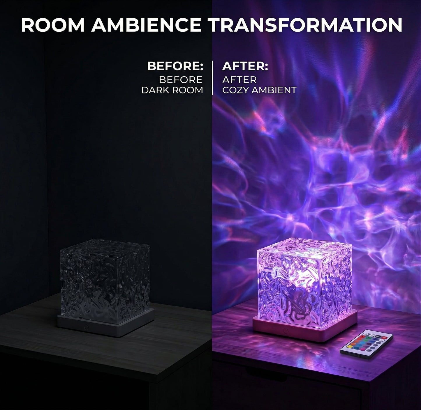 Ripple Glow Cube Lamp