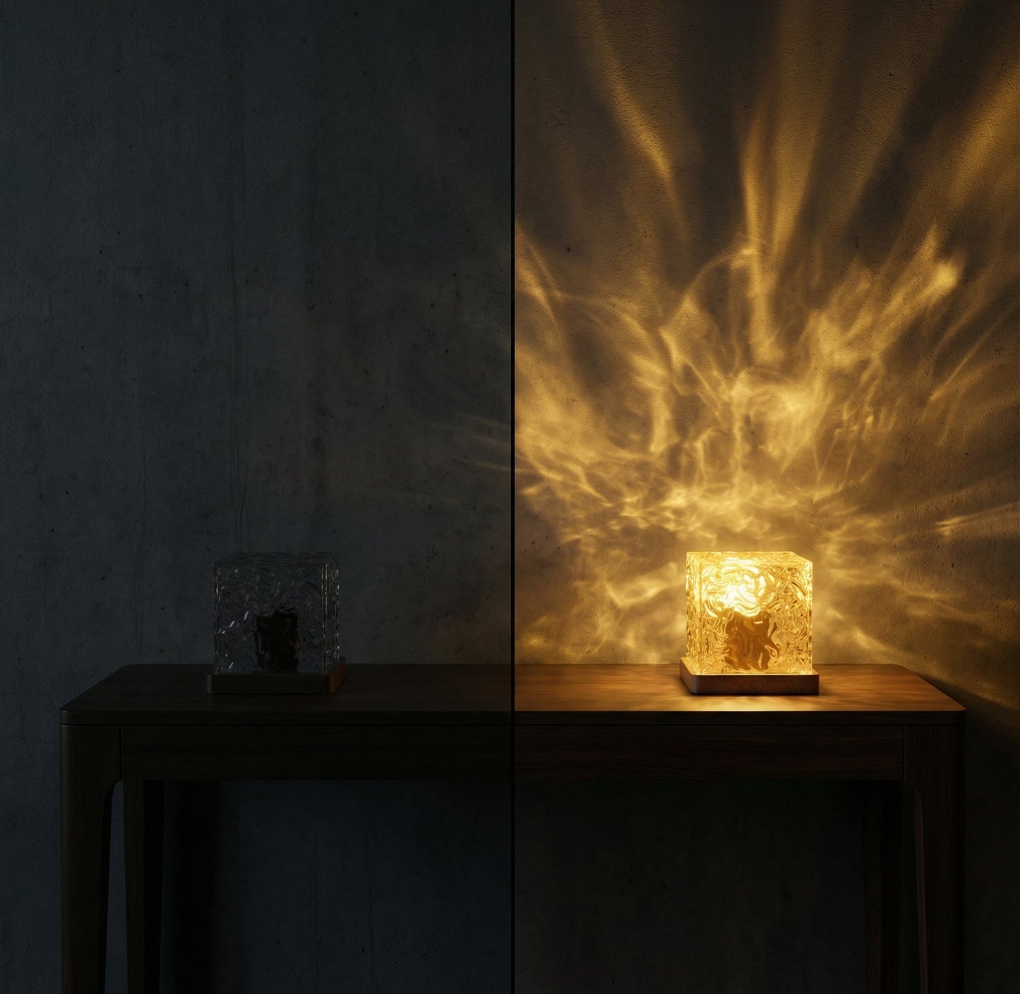Ripple Glow Cube Lamp