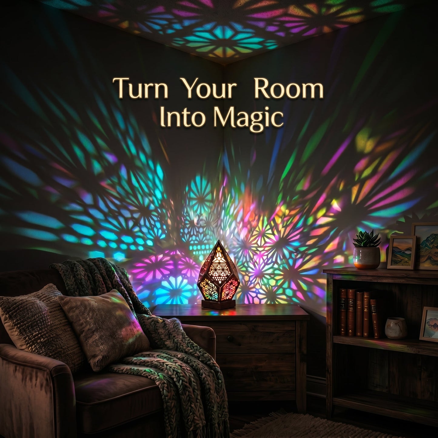 Moroccan Glow Projection Lamp