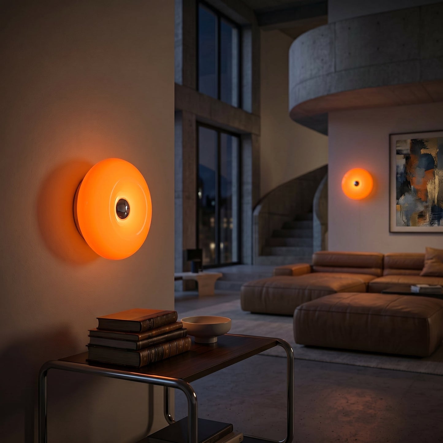 Orange Glow Donut Lamp