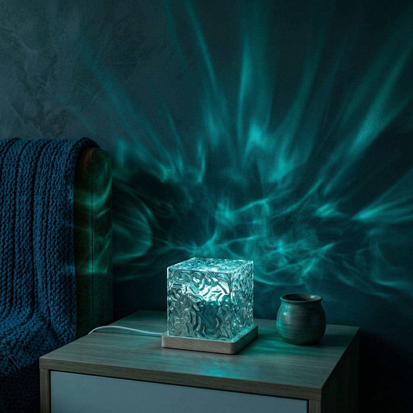 Ripple Glow Cube Lamp