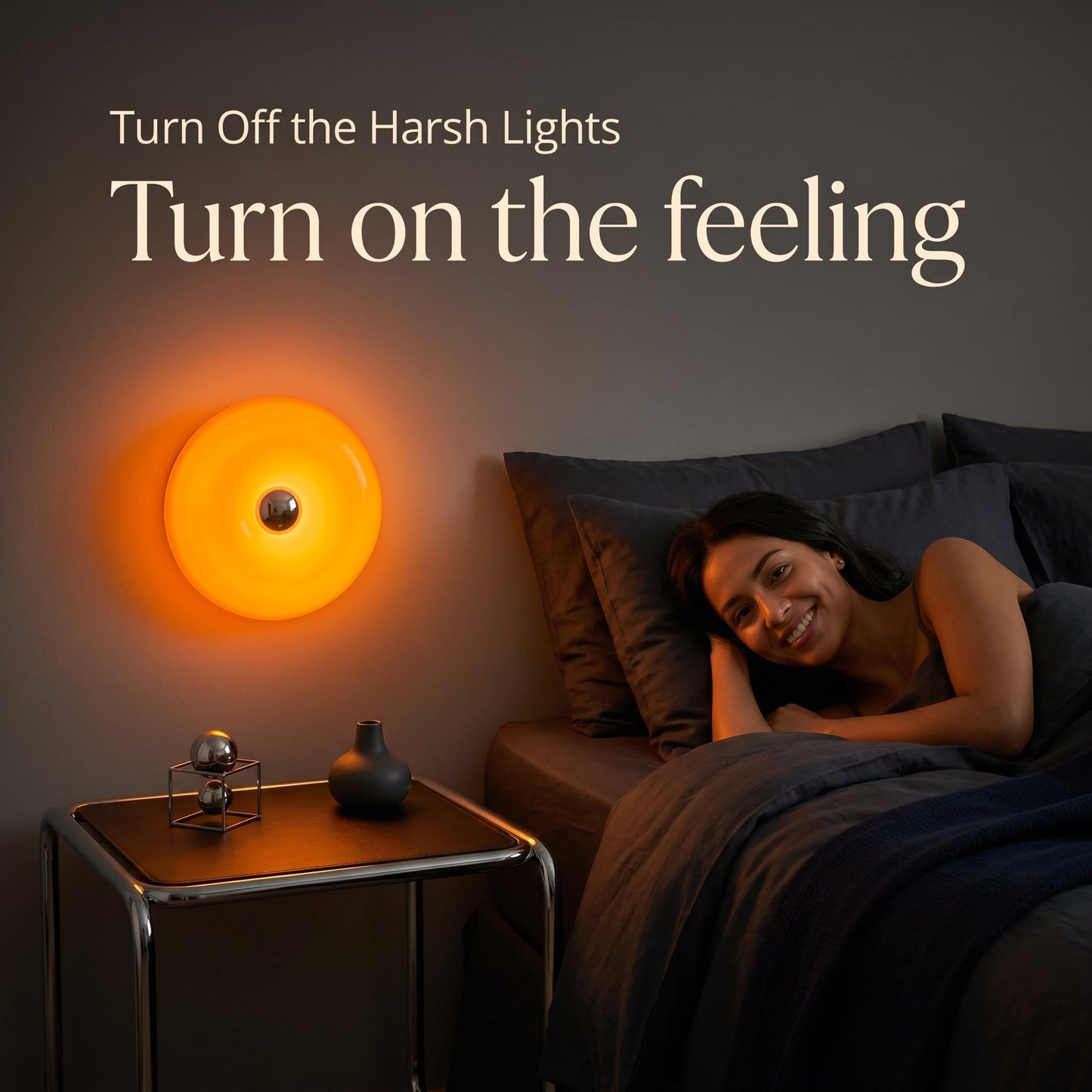Orange Glow Donut Lamp
